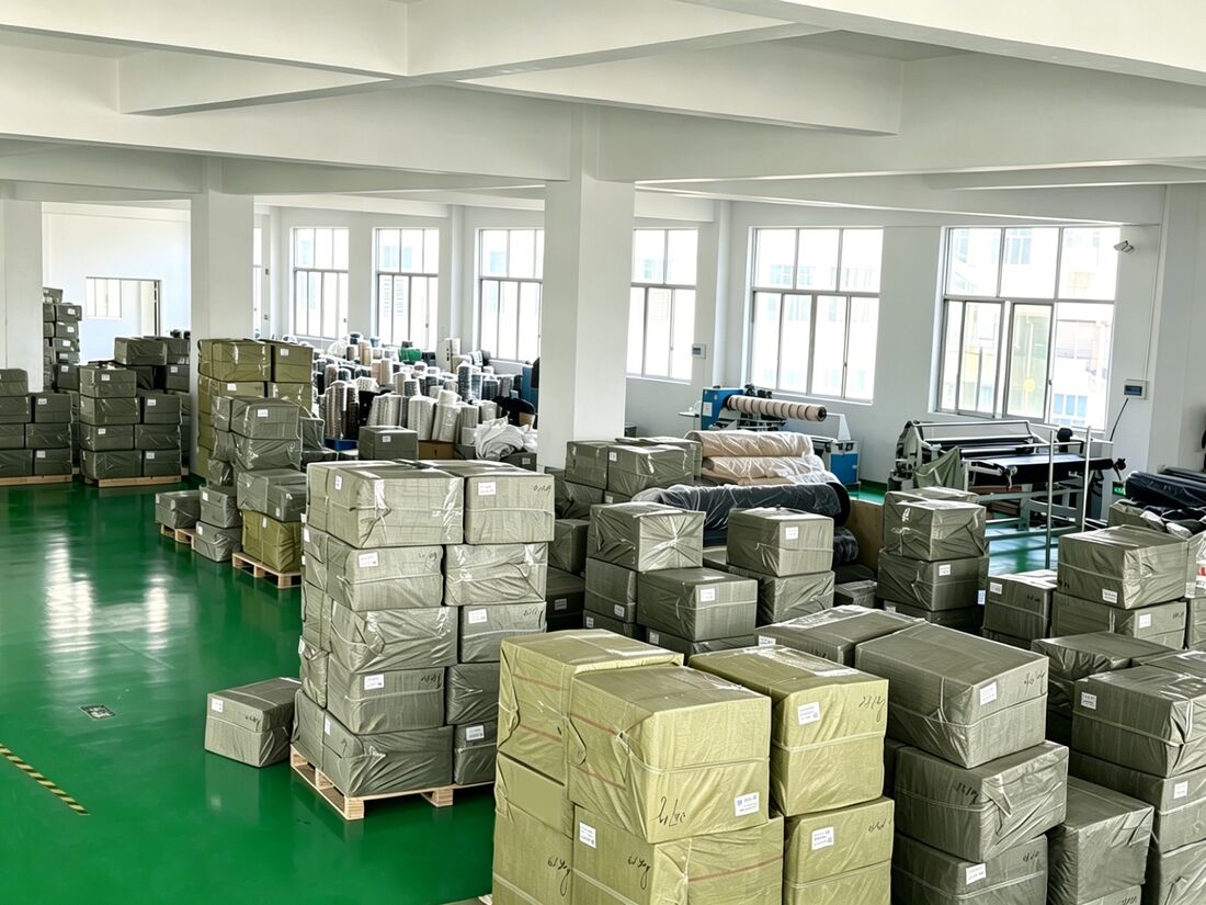LOCACRYSTAL Pujiang factory warehouse stocked with finished rhinestone accessory goods on pallets